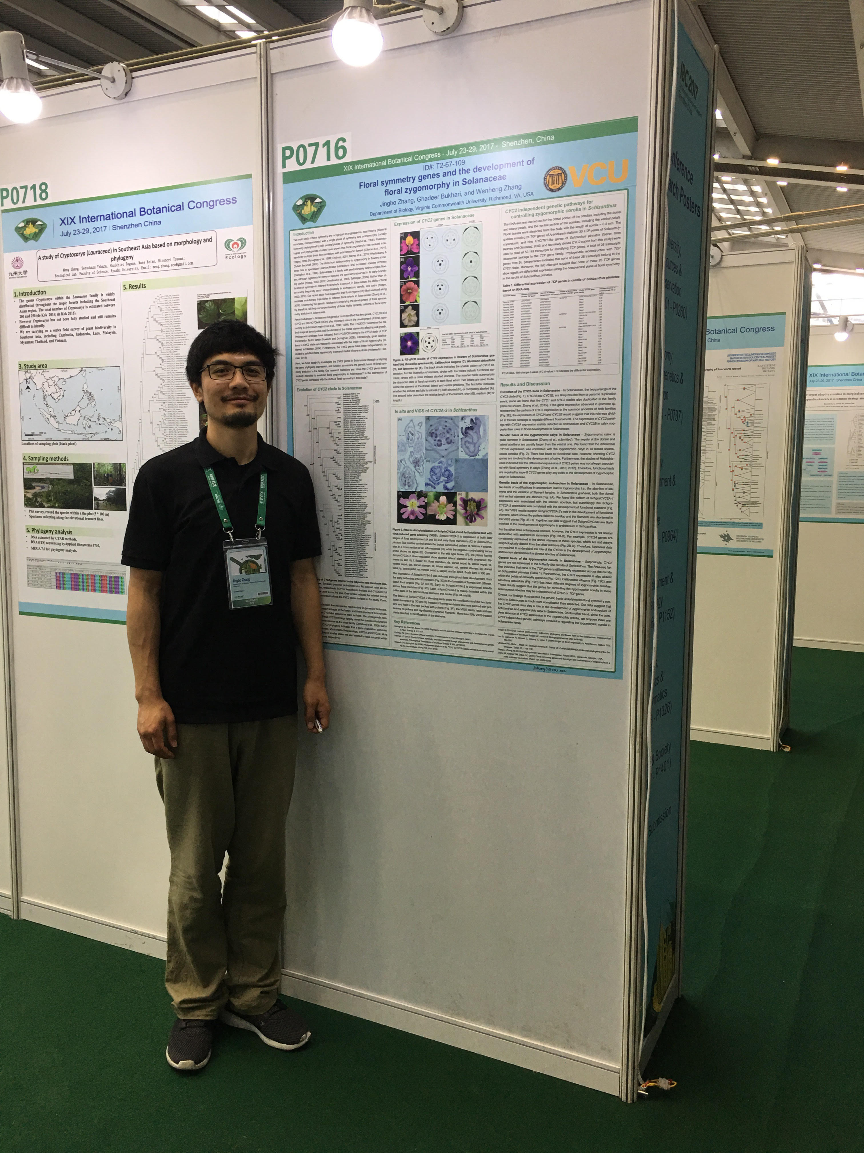 Jingbo presenting his poster at the International Botanical Congress